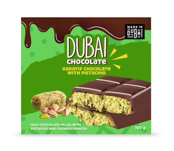 Dubai Chocolate Kadayif Chocolate with Pistachio 100 g