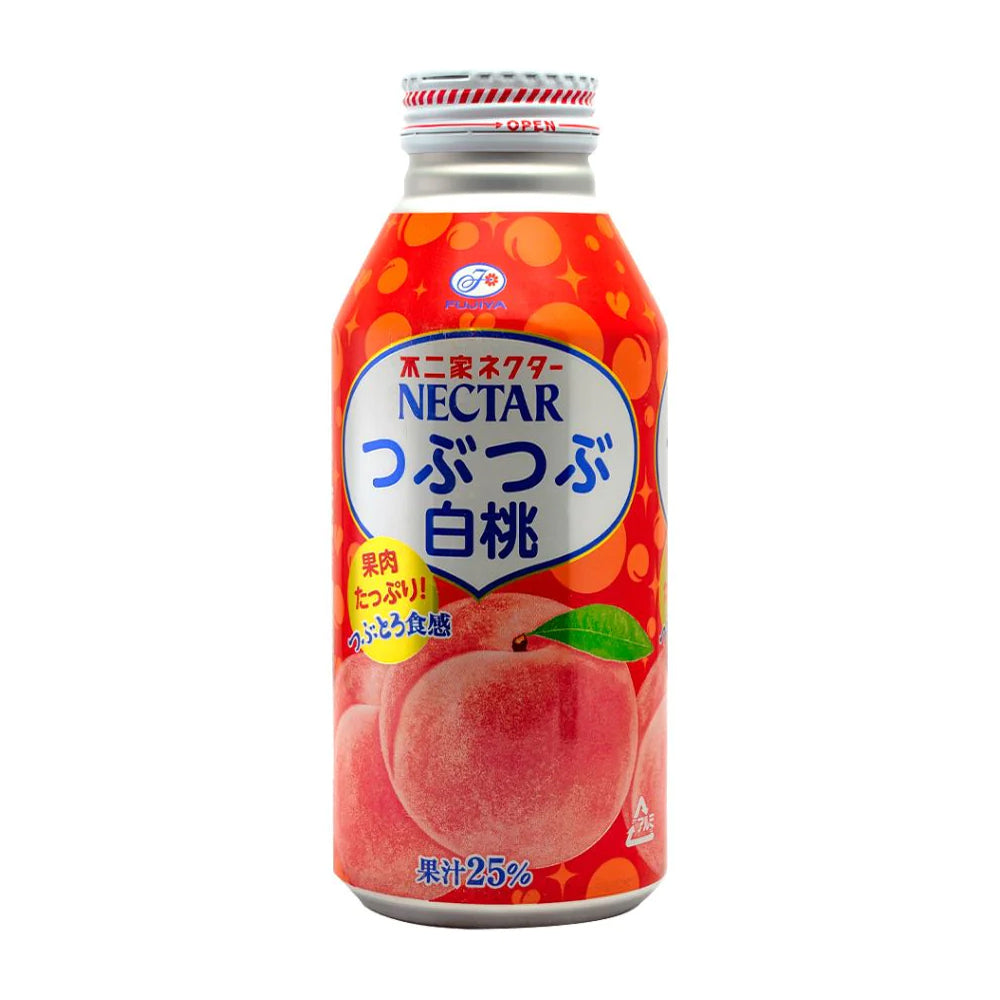 Fujiya Tsubu Tsubu White Peach Nectar 380 Ml 3091
