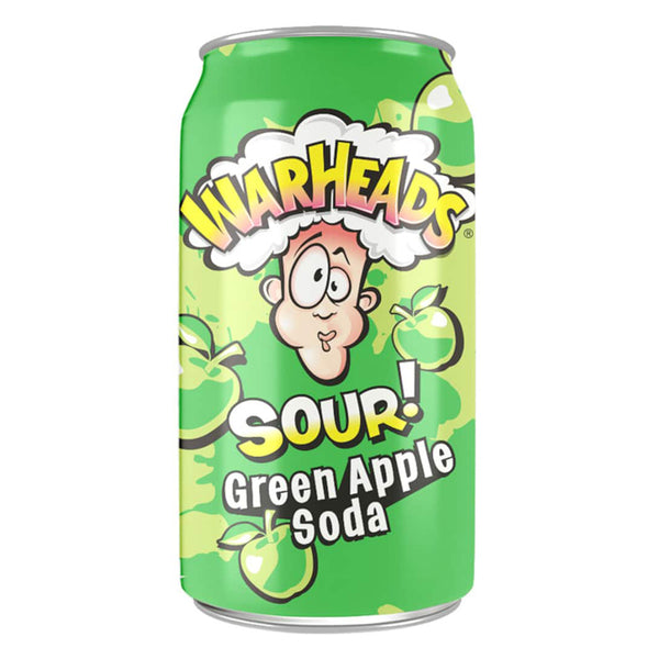 WARHEADS SOUR SODA GREEN APPLE 355ML