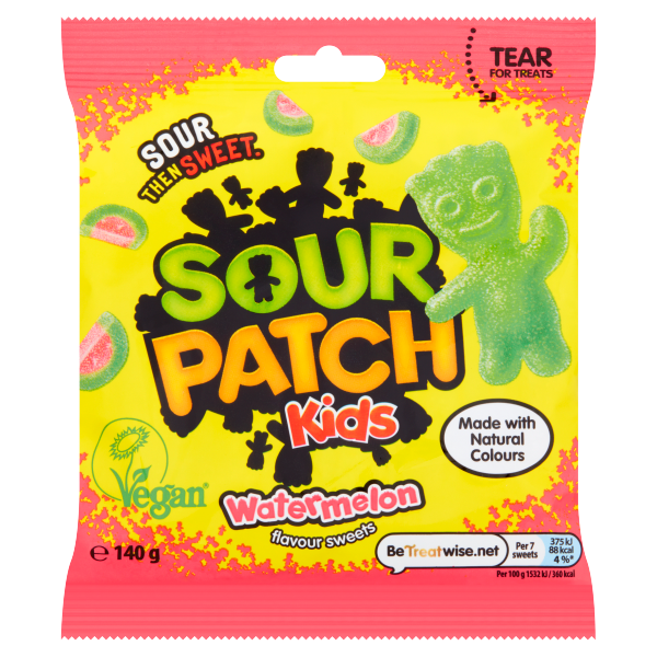 SOUR PATCH KIDS SOUR PATCH KIDS WATERMELON PEG BAG 140G