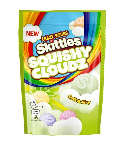 SKITTLES SQUISHY CLOUDZ SOUR GREEN 94G